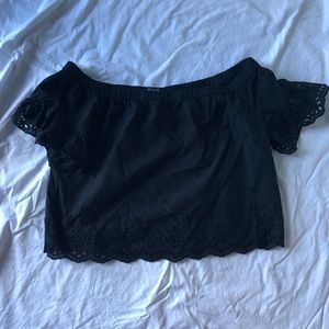 Eyelet style off shoulder top